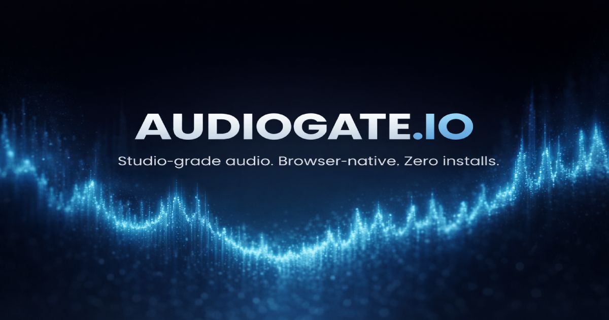AudioGate.I/O — Studio-Grade Audio Broadcasting, Live
